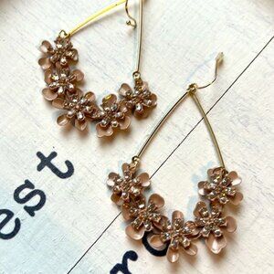 Mauve Flora Drop Earrings.
